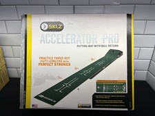 SKLZ Accelerator Pro 9 Putting Mat w/ Gravity Ball Return 3 Tracks Golf Trainer