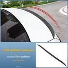 Carbon Fiber Car Rear Trunk Spoiler Wing Lip Trim Stylish Universal Accessories