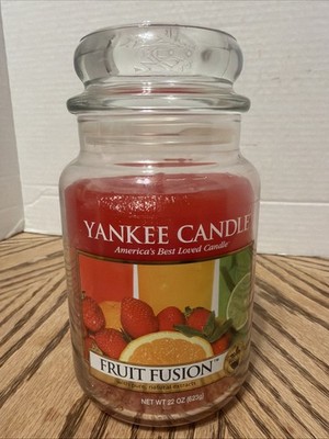 Yankee Candle Fruit Fusion 22oz NEW Glass Jar W/Lid Nice Fruity Smell