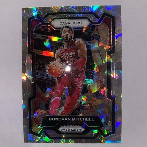 Donovan Mitchell 2023-24 Panini Prizm Silver Cracked Ice #43 Cleveland Cavaliers