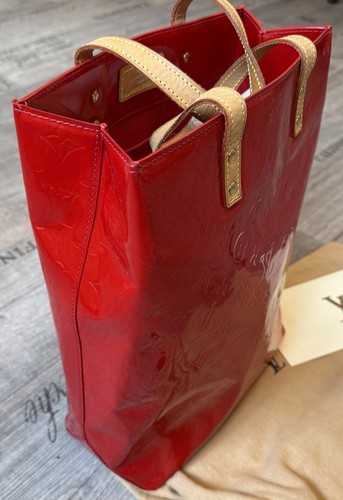 Louis Vuitton Monogram Vernis Reade MM M91086 Damen Handtasche Rouge - Bild 4 von 10