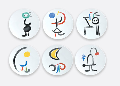 Bernardaud Collection ''Miro Plates'' Set of 6