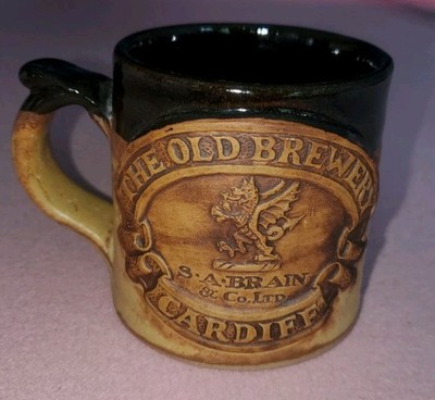 PR5 Stoneware S.A. Brain's Cardiff Brewery Pub Jug Mug The Old Brewery