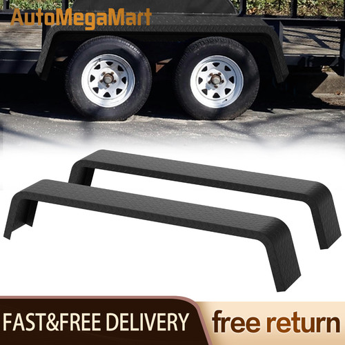 (2) Diamond Tread Plate Double Tandem Axle Trailer Fenders 10-1/4"x72-7/8"x13"
