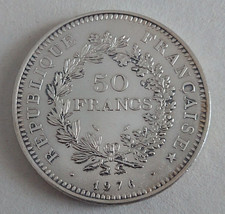 50 Franchi Hercule Francia 1976 Argento .900 30g - Eccezionale qFdC