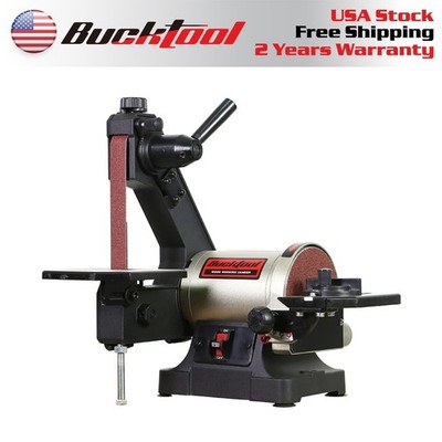 BUCKTOOL 1''x30'' Bench Belt Sander with 5'' Disc,1/3 HP  Benchtop Belt Disc Sander