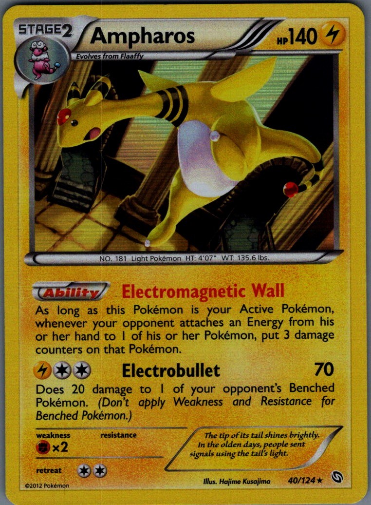 Ampharos Holo Rare Dragons Exalted 40/124 NM