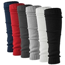 6 Pairs Leg Warmers for Women 80  s Knit Super Long Ribbed One Size Assorted