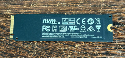 Samsung 960 EVO NVMe SSD m.2 1TB Internal Storage - Excellent