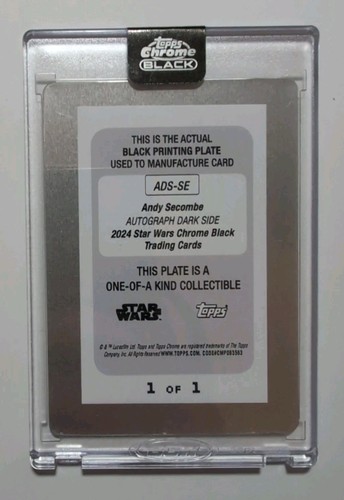 2024 Topps Star Wars Chrome Black - Watto Encased Auto Printing Plate 1/1 - Picture 2 of 2