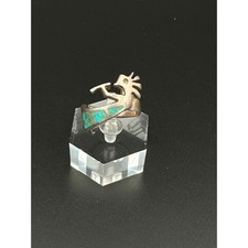 Vintage Sterling Silver Sculptural Animal Ring, Size 6 3/4, Turquoise Inlay