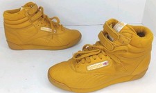 VTG Reebok Freestyle Hi Womens 5.5 Mustard High Top Classic Sneakers RA 511 TYI