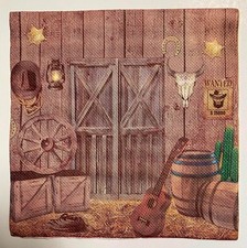 L-030 Western Cowboy Design Luncheon Sz Paper Napkins For Decoupage Crafting