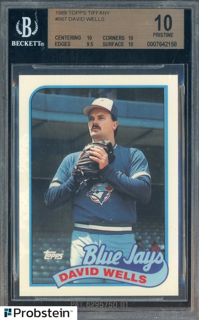 1989 Topps Tiffany #567 David Wells Blue Jays RC Rookie BGS 10 PRISTINE