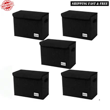 5 Pack Comic Book Storage Boxes, 15.8" X 7.8" X 11.8", Collapsible Comic Short B