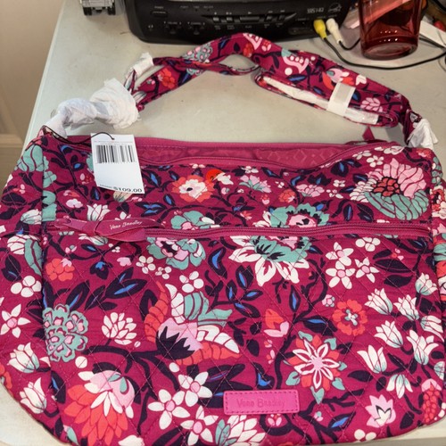 Neu Vera Bradley Go Ahead wandelbare Umhängetasche in Bloom Berry mit Geldbörse 109 $ - Bild 5 von 10