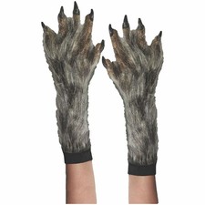 Werewolf Wolfman Monster Horror Fury Claws Paws Adult Mens Costume Gloves Hands