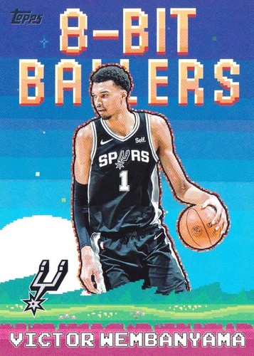 VICTOR WEMBANYAMA - SAN A SPURS - NBA, RARE TOPPS \'8-BIT BALLERS\' 2025/26 CARD.