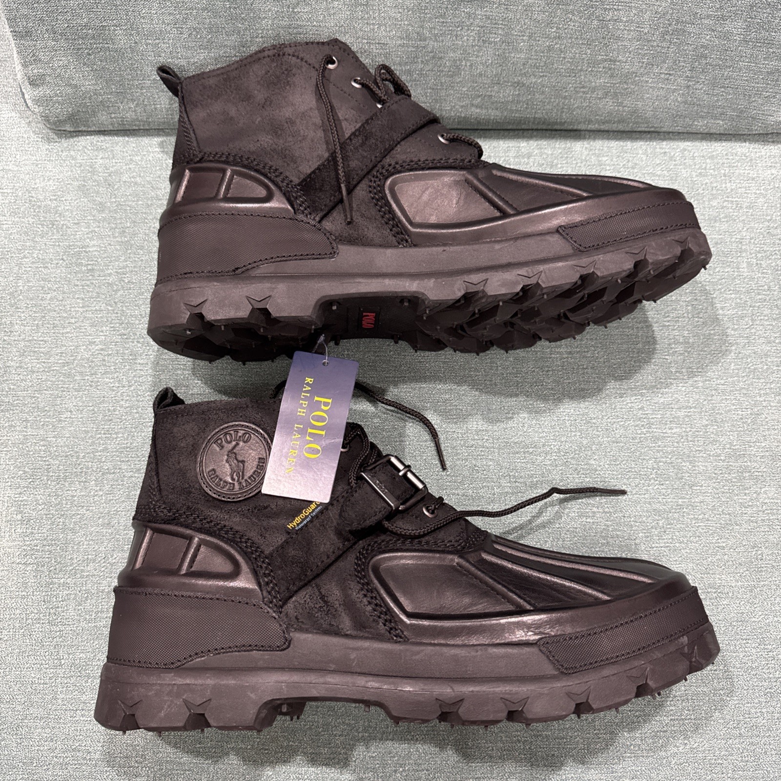 Polo Ralph Lauren Oslo Waterproof Leather Hydroguard Boots Black