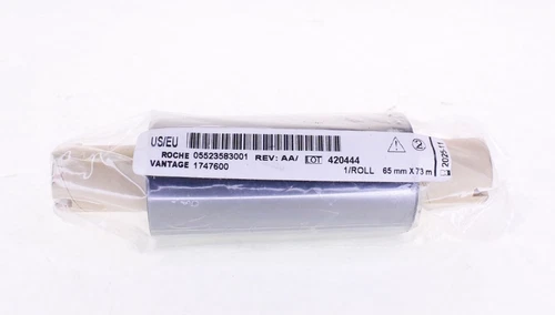 Roche Vantage Label Ribbon Roll Replacement Unit 05523583001 1747600 65mm x 73m