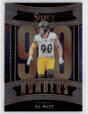 T.J. Watt 2025 Panini Select Numbers #18 Pittsburgh Steelers