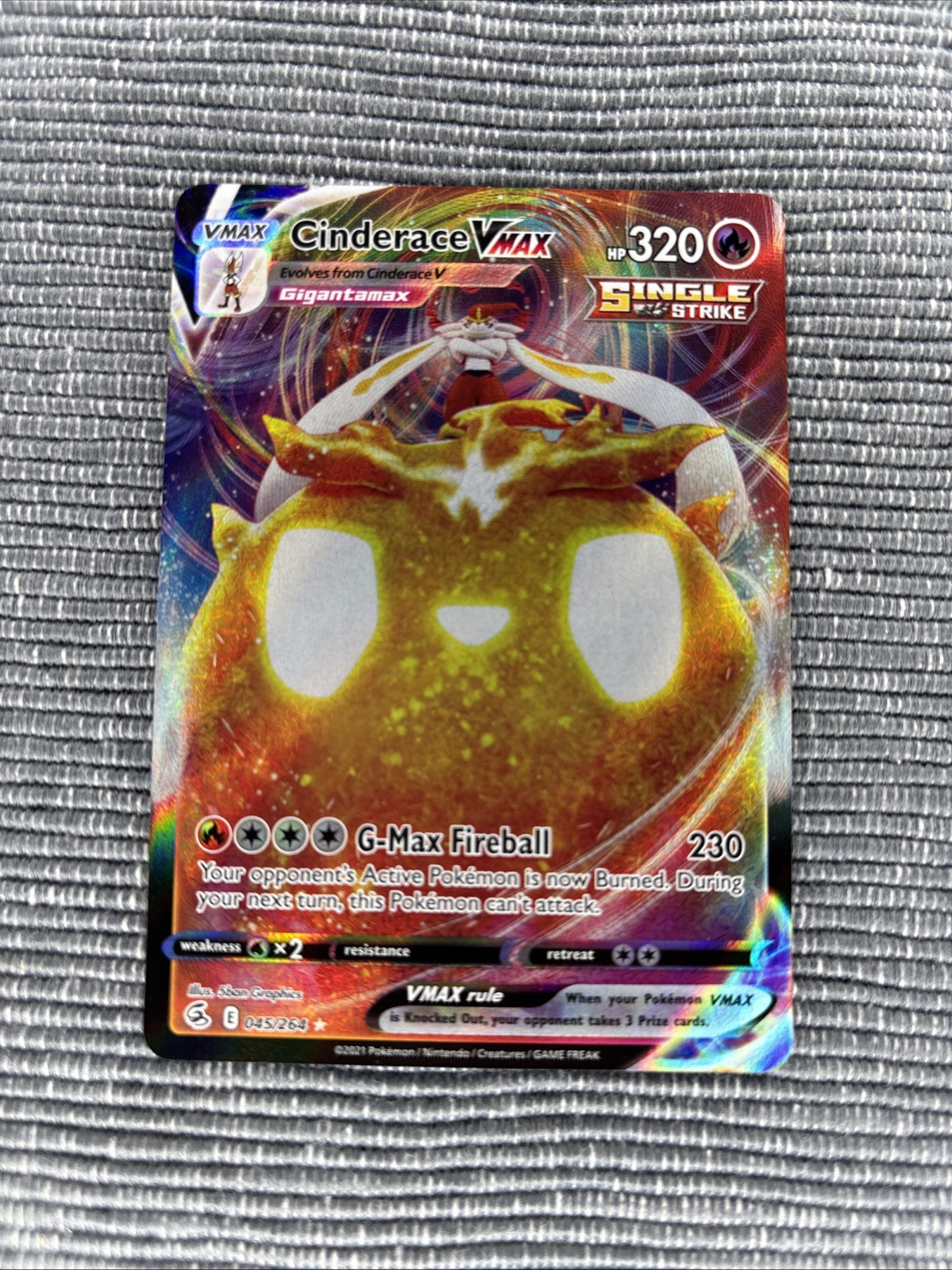 Cinderace VMAX 045/264 - SWSH: Fusion Strike Ultra Rare - Pokemon TCG (NM)