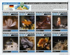 Germany MINERALS Crystals Rocks GEOLOGY MNH Stamp Sheet #98 2021 Central Africa