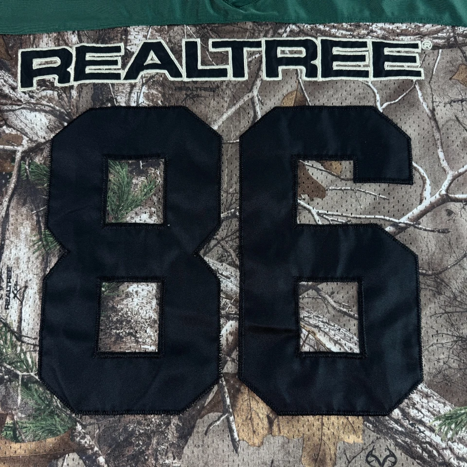 Realtree Earthletics Mens Football Jersey Green Camo 86 Patches AOP Size XL - Image 3 of 4