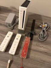 Nintendo Wii RVL-001 Console Tested And Working, Bundle With 3 Wii Remotes