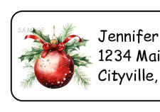 Elegant Christmas Ornament Personalized Return Address Labels Stickers Tags