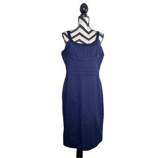 NWT Calvin Klein Navy Blue Office Career Sleeveless Cocktail Dress Sz 14