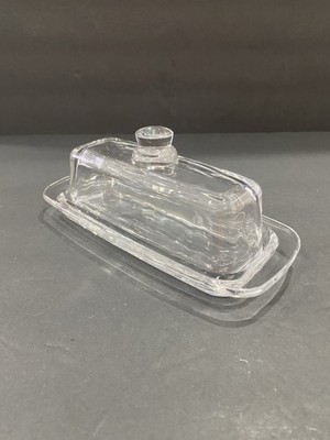 Royal Art Clear Glass Covered Butter Dish