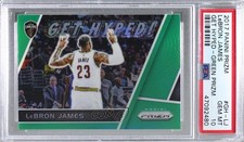 2017-18 Panini Prizm Get Hyped! Green LeBron James #GH-LJ PSA 10 GEM MT 9l4