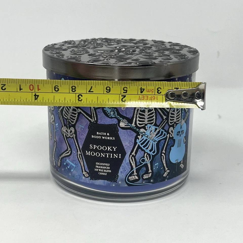 Bath & Body Works Spooky Moontini 3-Wick Jar Candle 14.5 oz Halloween Skeletons - Image 3 of 4