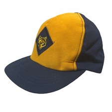 Vtg Cub Scouts Boy Scouts of America Wolf Hat Cap Snapback Small Adjustable USA