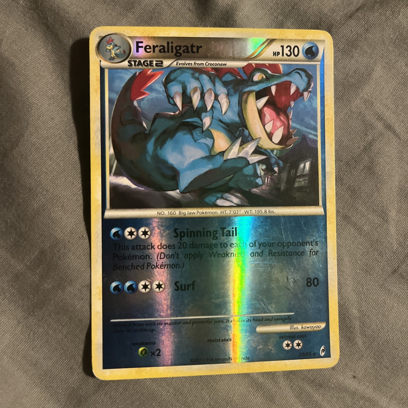 2011 Pokemon Call of Legends Feraligatr #25/95 Reverse Holo
