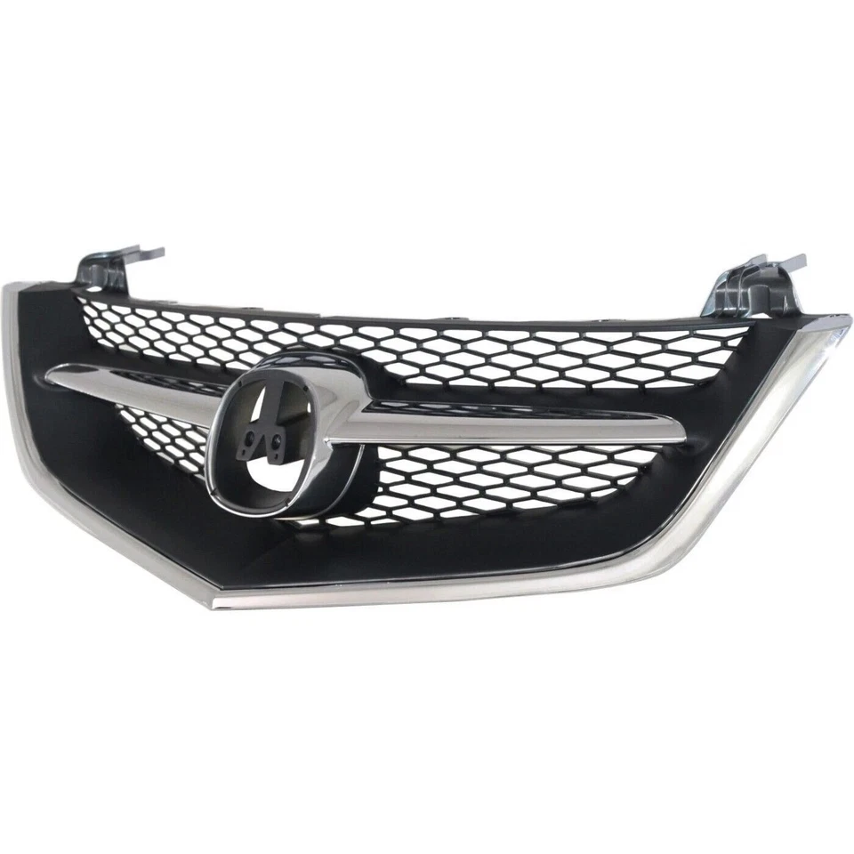 New Grille For 2002-2003 Fits Acura TL Chrome Shell with Black Insert Plastic - Image 4 of 4