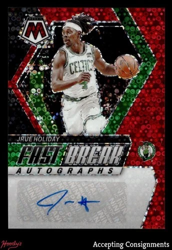 2023-24 Panini Mosaic Autographs Fast Break Red #33 Jrue Holiday AUTO 06/49