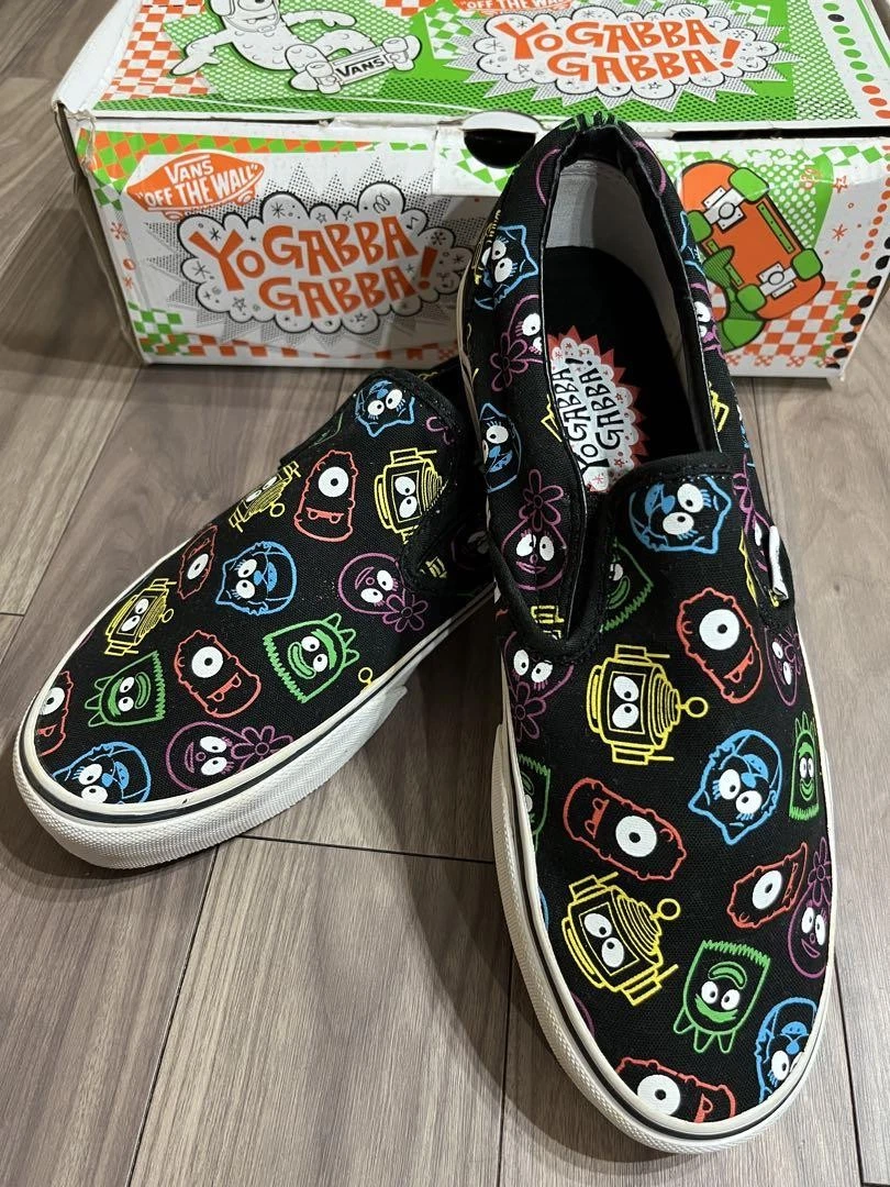 Deadstock Yo Gabba Gabba x Vans slip on classico bambini Mlt viso nero 0LYG56O Us8 5