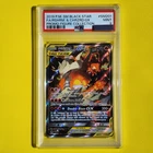 2019 POKEMON SM BLACK STAR PROMO #SM201 FULL ART/RESHIRAM & CHARIZARD GX PSA 9