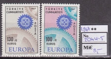 BLO0680 Turkey 1967 2 MNH EUROPA-CEPT CV 3 eur