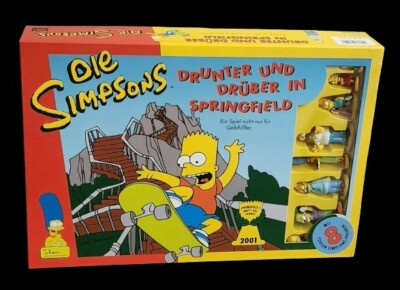 #ad The Simpsons Under and Over in Springfield Dino Board Game NEW IMPORT DENMARK $39.95