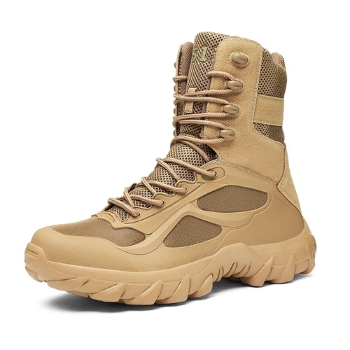 Mens Tactical Hiking Boots Military Combat Army Desert Camo Shoes Trainers // - Picture 2 of 15