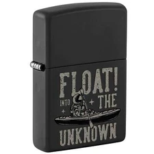 Zippo Windproof Lighter Float into The Unknown Design Black Matte Finish 48566