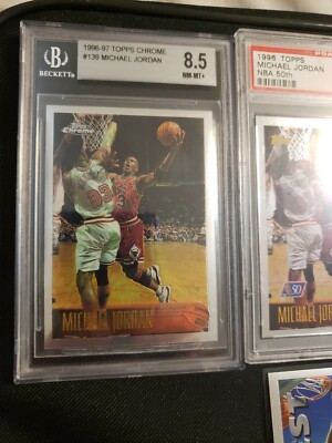 1996-97 Topps Chrome Michael Jordan # 139 NBA 50TH BGS & PSA