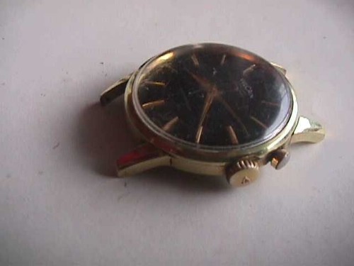 Vulcain Cricket Grand Prix Alarm Watch Movement BLACK DIAL Parts NO CASE BACK - Picture 7 of 8