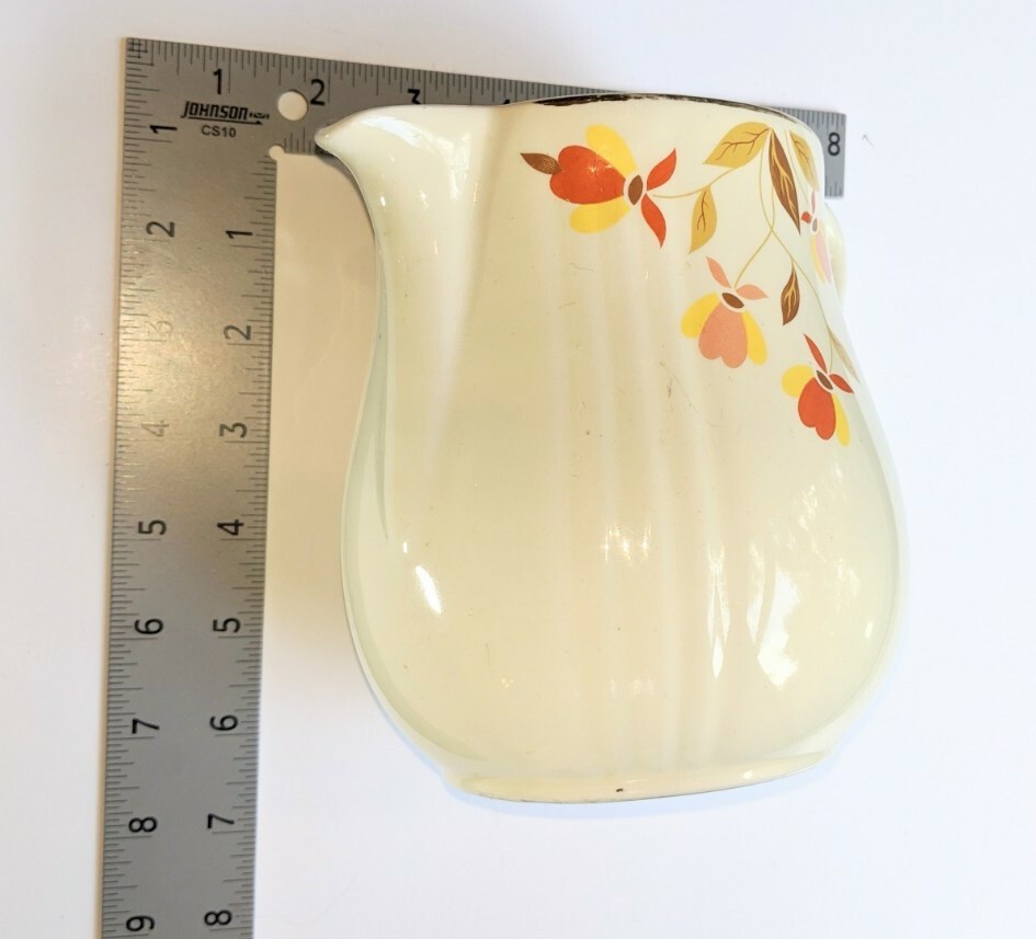Hall's Superior Floral Autumn Leaf Pitcher Jewel Homemakers Kitchenware