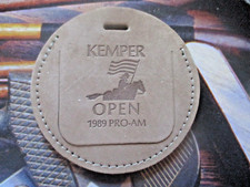 vtg - PGA TOUR Golf Bag Tag - 1989 KEMPER OPEN - Pro-Am Contestant - Leather