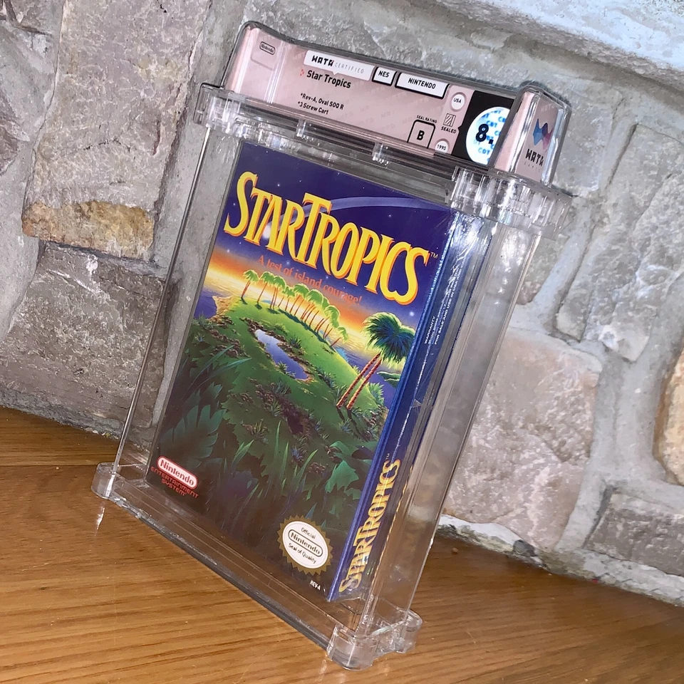 Brand New NES Star Tropics 1990 Factory Sealed WATA 8.5 Graded Game H-Seam - Image 4 of 4
