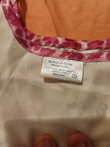 Build a Bear Workshop Silky White And Pink Purrfect Cat Pajama Top Shirt - Picture 12 of 16